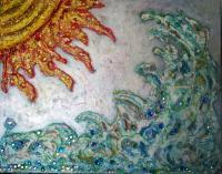 Original Paintings - Sun N Sea - Mixed Media